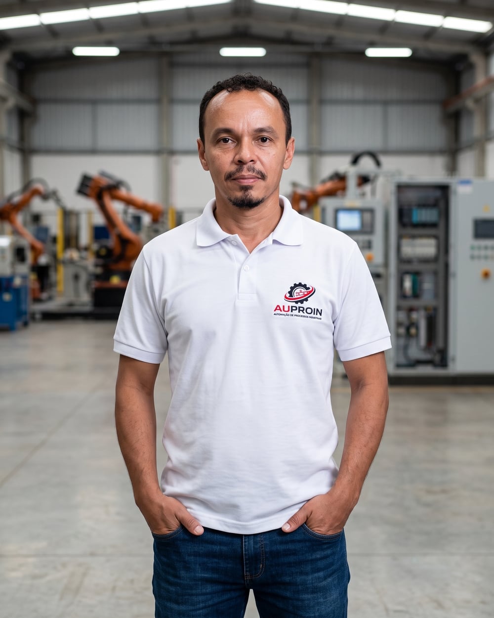 Paulo José da Silva Souza, responsável técnico da AUPROIN, em galpão industrial
